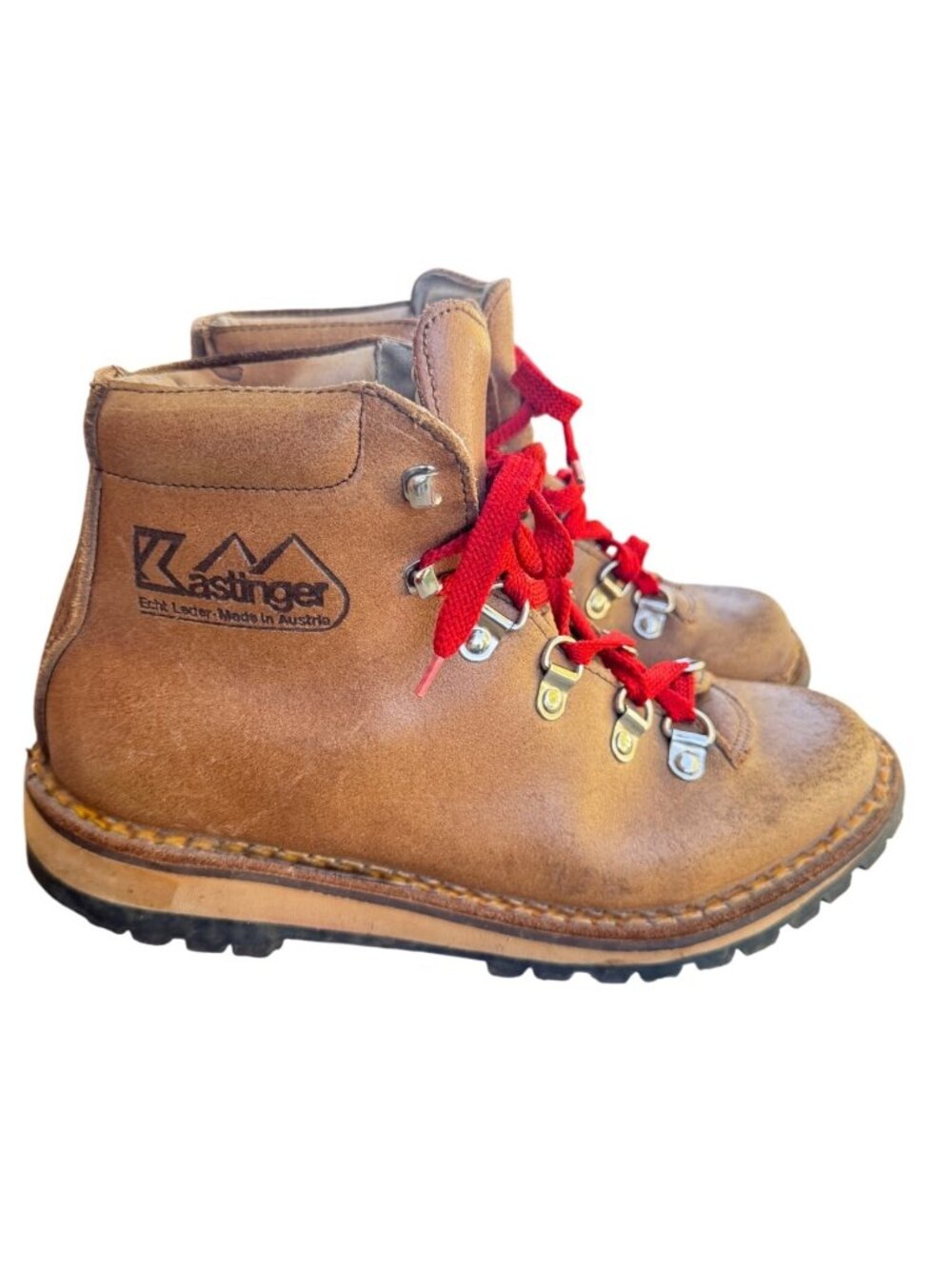 Kastinger Soft Flex Vintage Hiking Boots Brown Leather Austria Unisex M6 W8